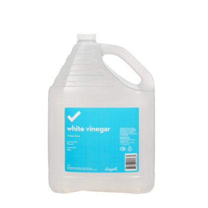 Longo&rsquo;s white vinegar 4 L jug &ndash; multipurpose vinegar for cooking, cleaning, and pickling.